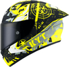 KYT NZ-Race Blazing,  full face helmet,  color: Matt Yellow/Black/White/Grey,  size: M
