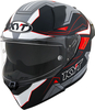 KYT R2R LED,  full face helmet,  color: Matt Black/Grey/White/Red,  size: L