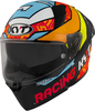 KYT R2R MAX Masia 2022 Replica,  full face helmet,  color: Matt Black/Yellow/Orange/Light Blue/Red,  size: XS
