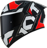 KYT TT-Course Electron,  integral helmet,  color: Matt Black/Red/White,  size: L