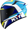 KYT TT-Course Grand Prix,  integral helmet,  color: White/Light Blue/Blue,  size: L