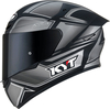 KYT TT-Course Tourist,  integral helmet,  color: Matt Black/Grey,  size: M