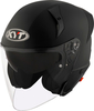KYT TTR-JET Plain,  open face helmet,  color: Matt-Black,  size: XS