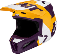 Leatt 2.5 Indigo S23,  cross helmet,  color: Matt Violet/Yellow/White,  size: M