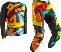 Leatt 3.5 Carnival,  set jersey/textile pants kids,  color: Yellow/Turquoise/Black/Red/Orange,  size: XXS
