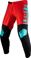 Leatt 4.5 Fuel S23,  textile pants,  color: Red/Turquoise,  size: XXL