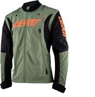Leatt 4.5 Lite,  textile jacket waterproof,  color: Green/Black,  size: XXL