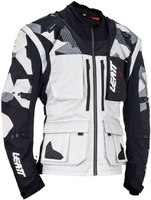 Leatt 5.5 Enduro S24 Forge,  textile jacket,  color: Grey/Black/Red,  size: L