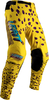 Leatt 5.5 I.K.S. Cheetah,  textile pants,  color: Yellow/Violet/Turquoise,  size: XL