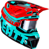 Leatt 7.5 Fuel S23,  cross helmet,  color: Turquoise/Red/Black,  size: XL