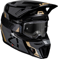 Leatt 8.5 Camo,  motocross helmet,  color: Black/Grey/Gold,  size: L