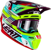 Leatt 8.5 Neon S23,  cross helmet,  color: Neon-Yellow/Turquoise/Red/Violet,  size: L