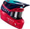 Leatt 8.5 S23,  cross helmet,  color: Red/Dark Blue/Turquoise,  size: XXL
