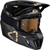 Leatt 9.5 Carbon-White,  motocross helmet,  color: Black/Gold,  size: XL