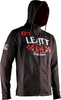 Leatt Heritage S22,  zip hoodie,  color: Black/Red/White,  size: L