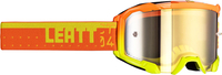 Leatt Velocity 4.5 Iriz S23,  cross goggle,  color: Orange/Yellow Bronze-Tinted,  size: One Size