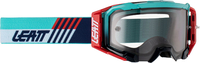 Leatt Velocity 5.5 Aqua S23,  goggles,  color: Turquoise/White/Dark Blue/Red Light-Tinted,  size: One Size