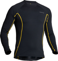 Lindstrands Dry,  functional shirt longsleeve unisex,  color: Black/Yellow,  size: XS