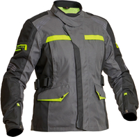Lindstrands Granberg,  textile jacket waterproof women,  color: Grey/Neon-Yellow/Black,  size: 38