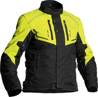 Lindstrands Halden,  textile jacket waterproof,  color: Black/Neon-Yellow,  size: 48