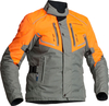Lindstrands Halden,  textile jacket waterproof women,  color: Grey/Orange,  size: 38