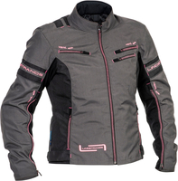Lindstrands Liden,  textile jacket waterproof women,  color: Grey/Black/Pink,  size: 38