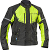 Lindstrands Lomsen,  textile jacket waterproof,  color: Black/Neon-Yellow,  size: 52