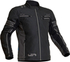 Lindstrands Lysvik,  textile jacket waterproof,  color: Black/Grey,  size: 46