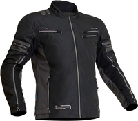 Lindstrands Lysvik,  textile jacket waterproof,  color: Black/Grey,  size: 46