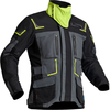 Lindstrands Myrvik,  textile jacket waterproof,  color: Grey/Black/Neon-Yellow,  size: 64