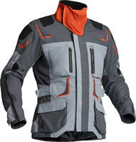 Lindstrands Myrvik,  textile jacket waterproof,  color: Grey/Black/Orange,  size: 58