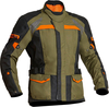 Lindstrands Transtrand,  textile jacket waterproof,  color: Dark Green/Orange/Black,  size: 52