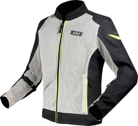 LS2 Airy Evo,  textile jacket,  color: Light Grey/Black/Neon-Yellow,  size: M