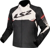 LS2 Apex,  textile jacket waterproof,  color: Black/White/Red,  size: S