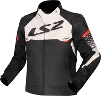 LS2 Apex,  textile jacket waterproof,  color: Black/White/Red,  size: S