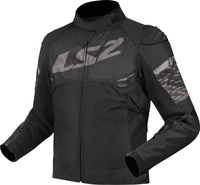 LS2 Apex,  textile jacket waterproof women,  color: Black/Dark Grey,  size: M