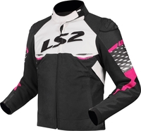 LS2 Apex,  textile jacket waterproof women,  color: Black/White/Pink,  size: M
