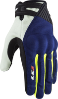 LS2 Dart II,  gloves,  color: Dark Blue/Light Grey/Neon-Yellow,  size: M