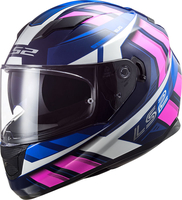 LS2 FF320 Stream Evo Loop,  integral helmet,  color: Black/Light Grey/Blue/Pink,  size: M