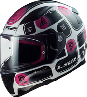 LS2 FF353 Rapid Brick,  integral helmet,  color: Black/Pink/White,  size: XXL