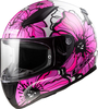 LS2 FF353 Rapid II Poppies,  full face helmet,  color: Pink/White,  size: XS