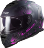 LS2 FF800 Storm II Burst,  full face helmet,  color: Matt Black/Pink,  size: XS