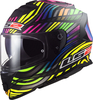 LS2 FF800 Storm II Power,  integral helmet,  color: Matt Black/Green/Yellow/Pink,  size: XS