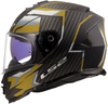 LS2 FF800 Storm II Tracker,  full face helmet,  color: Black/Gold/Grey,  size: XL