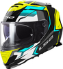 LS2 FF800 Storm II Tracker,  full face helmet,  color: Black/White/Neon-Yellow,  size: S