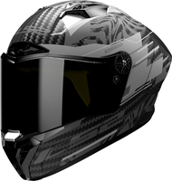LS2 FF805 Thunder Carbon GP Polar,  full face helmet,  color: Matt-Black,  size: L