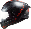 LS2 FF805 Thunder Sputnik,  integral helmet,  color: Black/Grey/Red,  size: XL