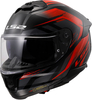 LS2 FF808 Stream II Fury,  full face helmet,  color: Black/Dark Grey/Red,  size: XL