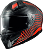 LS2 FF811 Vector II Carbon Flux,  integral helmet,  color: Red/Black,  size: S