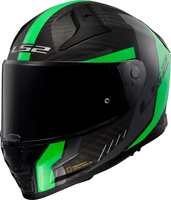 LS2 FF811 Vector II Carbon Grid,  full face helmet,  color: Matt Black/Neon-Green,  size: S